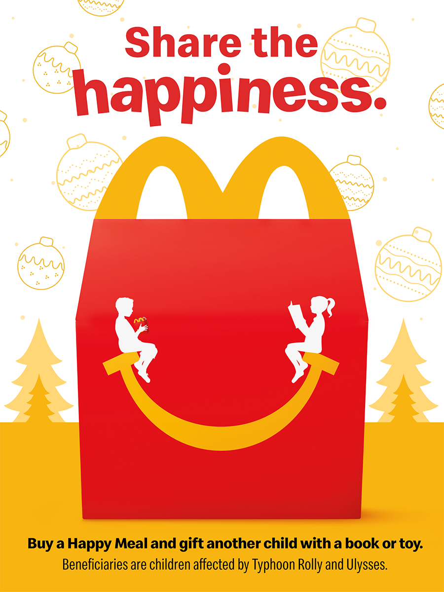 Spread happiness with McDonald’s Happy Meal Buy 1 Share 1 that lets you donate a book or toy to another child