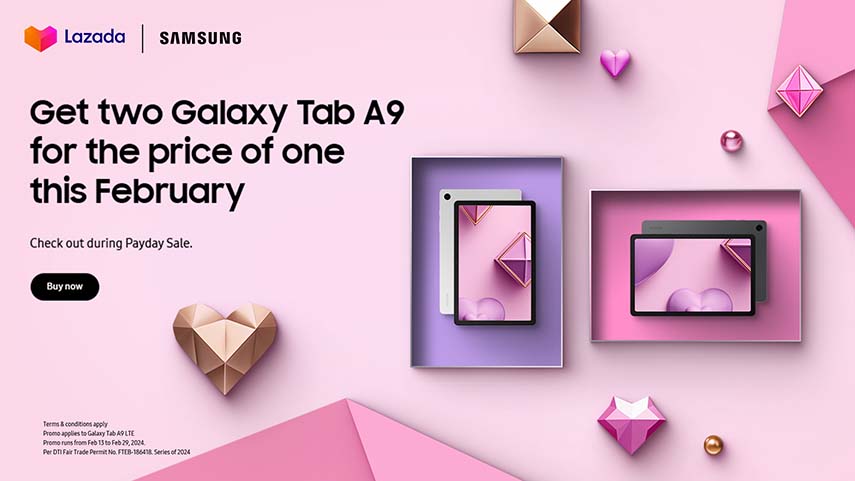 Get two Samsung Galaxy Tab A9 for the price of one this Payday Sale for only P10,990