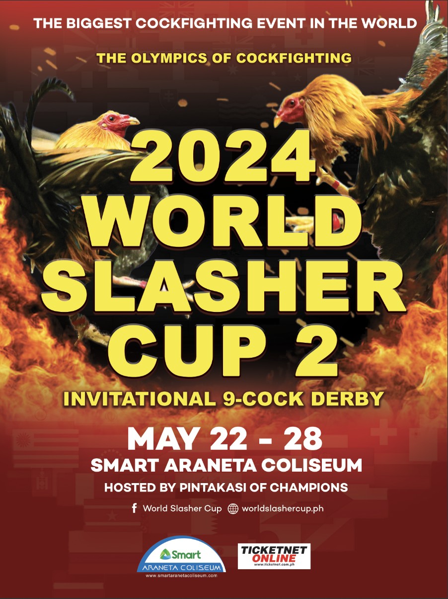 Be part of non-stop cockfighting action at the 2024 World Slasher Cup 2nd Edition