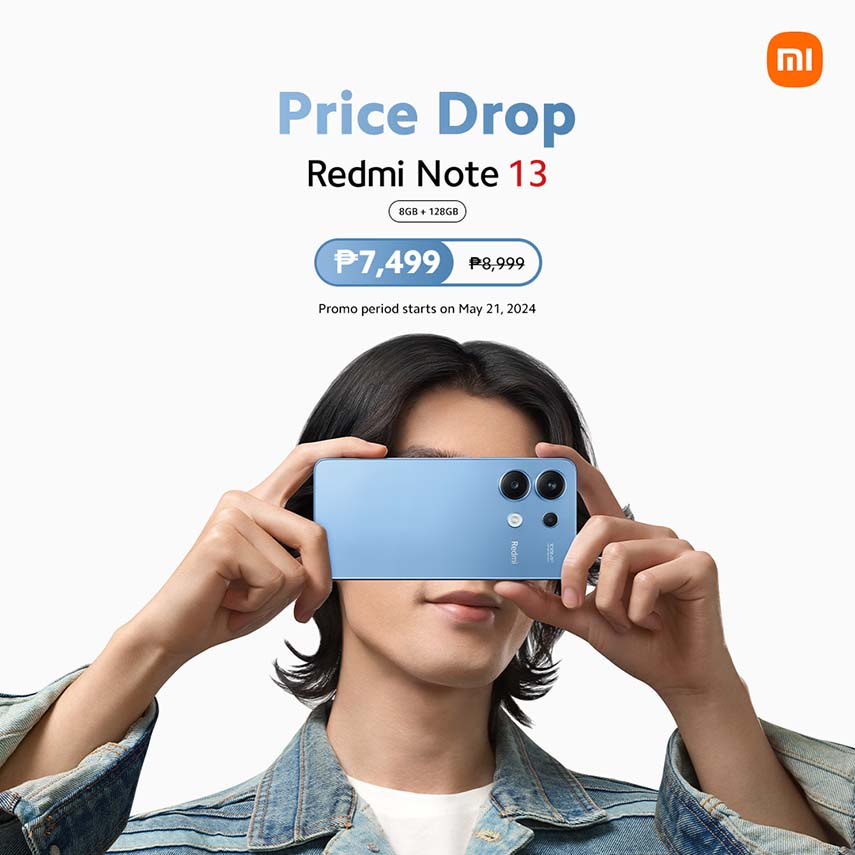 The Redmi Note 13 gets a P1,500 price drop