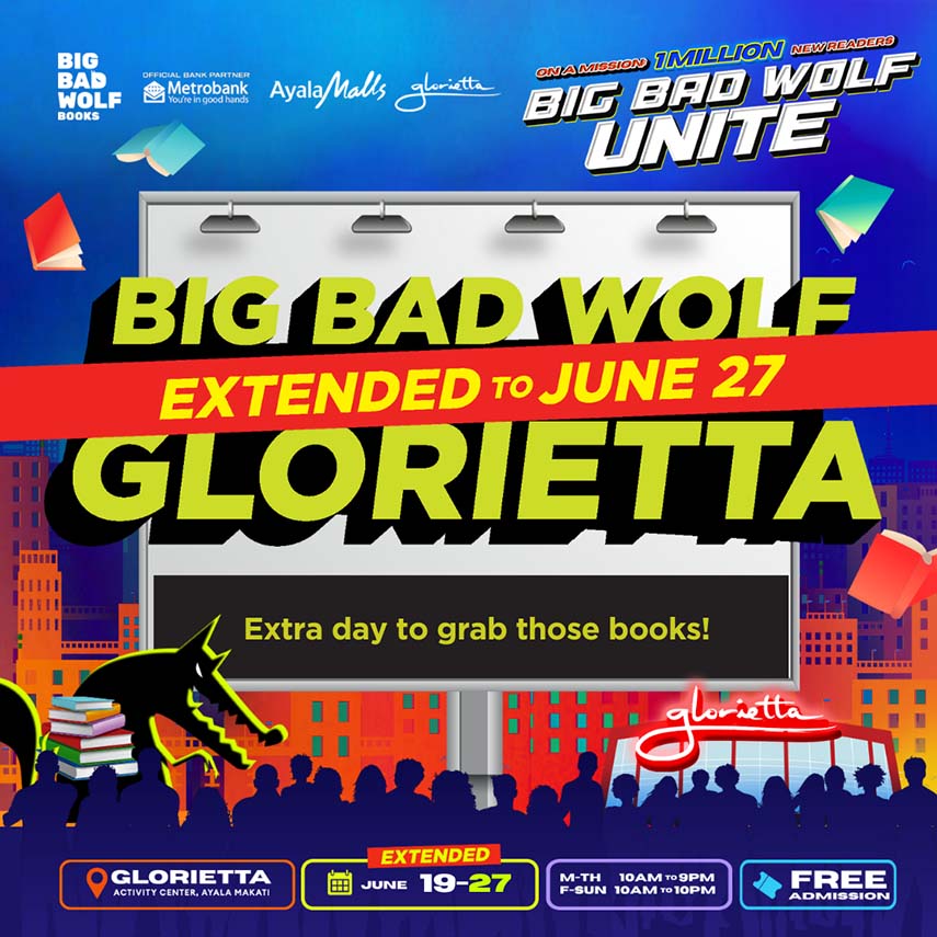 “One Day More”: Big Bad Wolf Extends Book Sale at Glorietta!