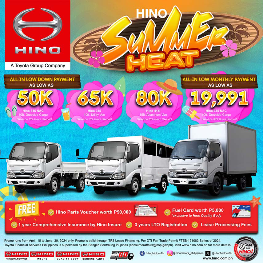 Haul in the hottest deals for your business with Hino’s SuMmEr Heat Promo
